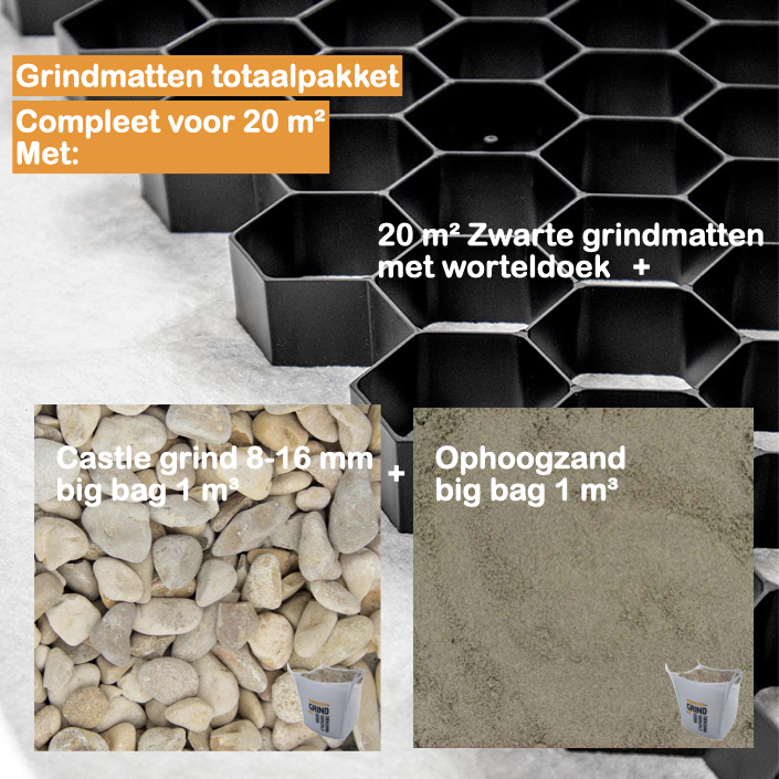 Grindmatten totaalpakket Castle grind 8-16